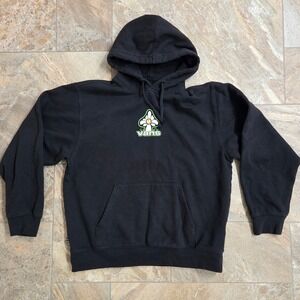 Vans Mushroom Flower Graphic Hoodie Sweatshirt Black Large Loose‎ Fit